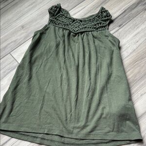 Olive Green Sleeveless Top